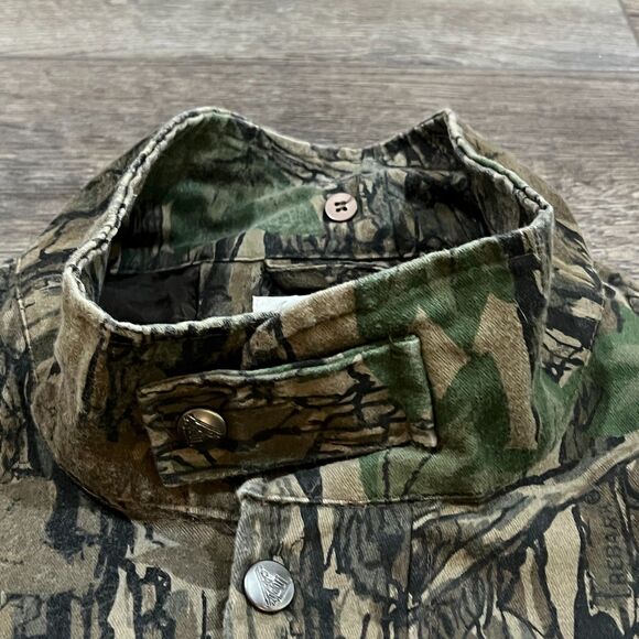 Vintage 80s Trophy Club Camo Bomber Hunting Jacket Realtree Style - Men’s Large - Picture 3 of 10